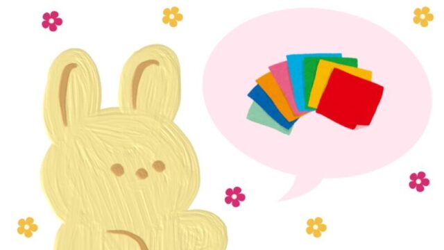 紙に興味があるうさぎ